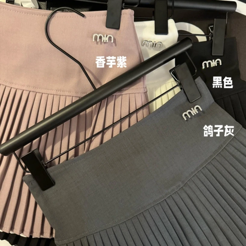 【miu系少女】韩版2025夏新款时尚辣妹西装百褶短裙防走光半身裙