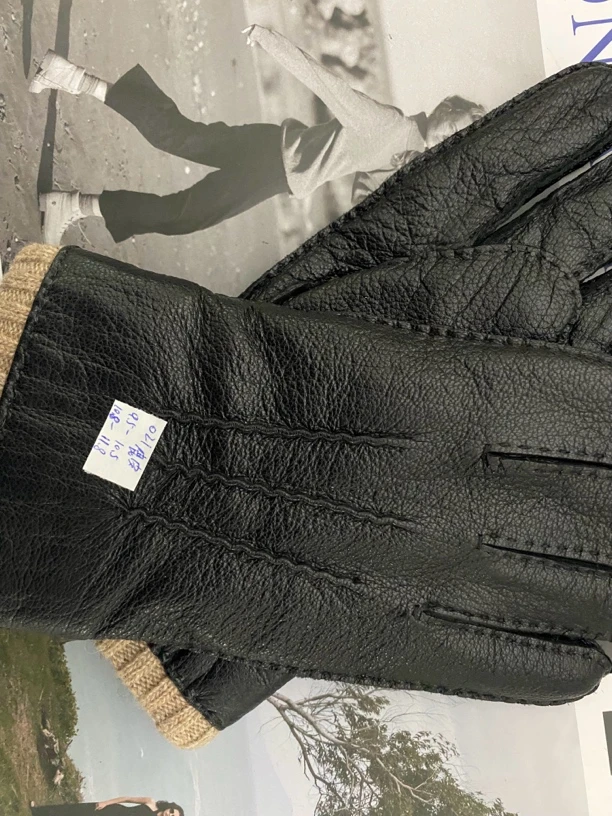 进口高端鹿皮男女款秋冬季保暖防寒防风时尚运动骑行加绒真皮手套