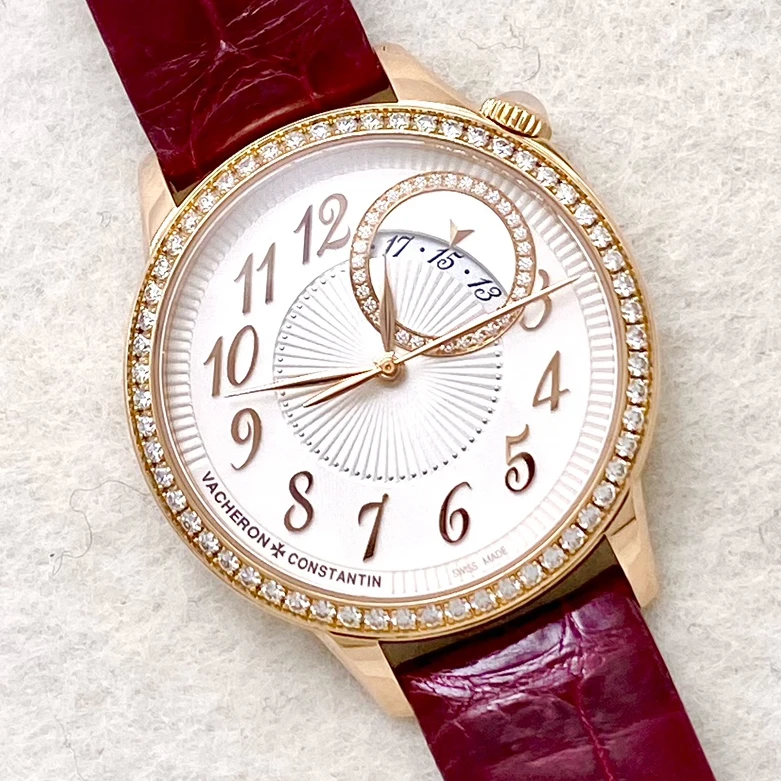 99新 Vacheron Constantin/江诗丹顿 23年全套玫瑰金原钻自动机械