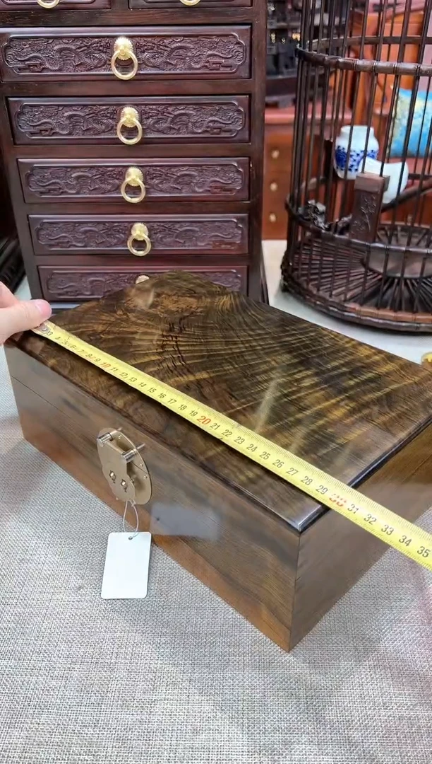 【闪购商品】乌木类案台金丝楠木首饰盒