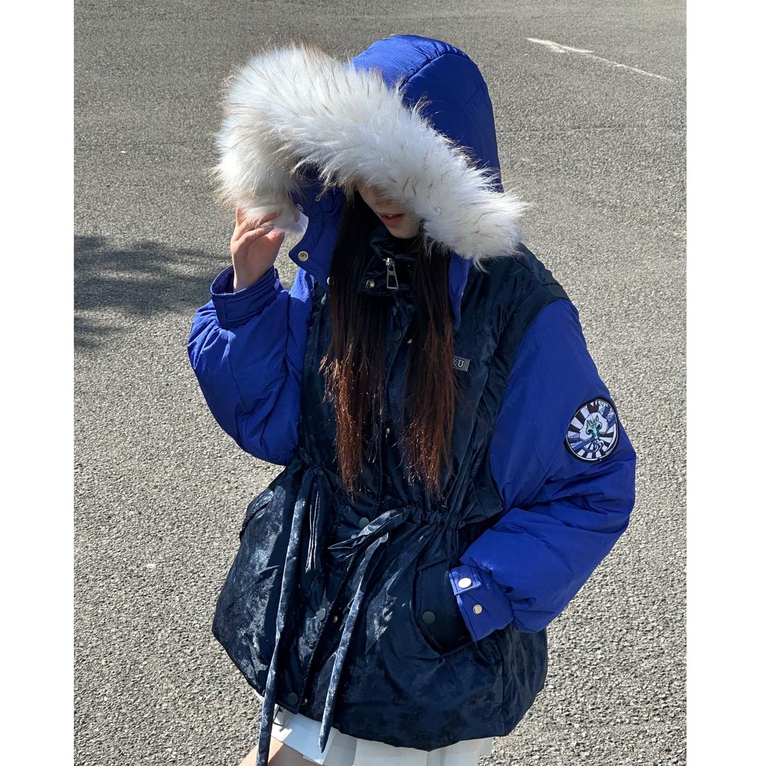 【清仓】犬夜叉联名奈落学院风JK百搭90白鸭绒羽绒服二次元