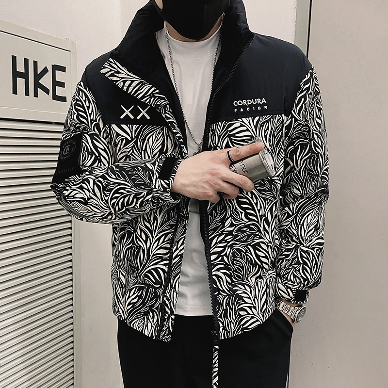 潮牌棉衣外套男士设计感立领棉服冬季2023新款爆款男装加厚棉袄子