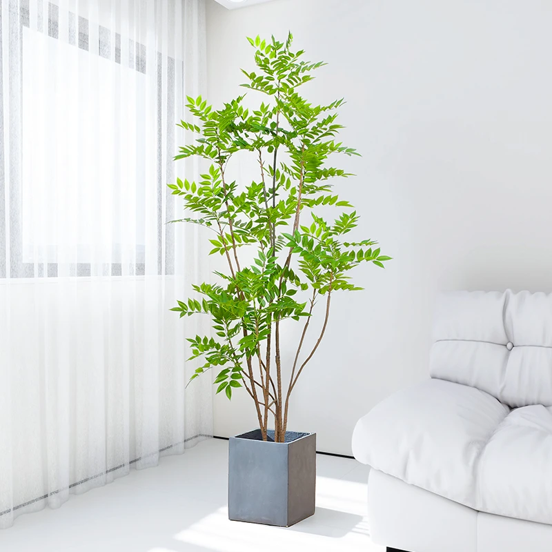 【特】漆木假绿植盆栽摆件室内客厅落地装饰假花盆景家居仿真绿植