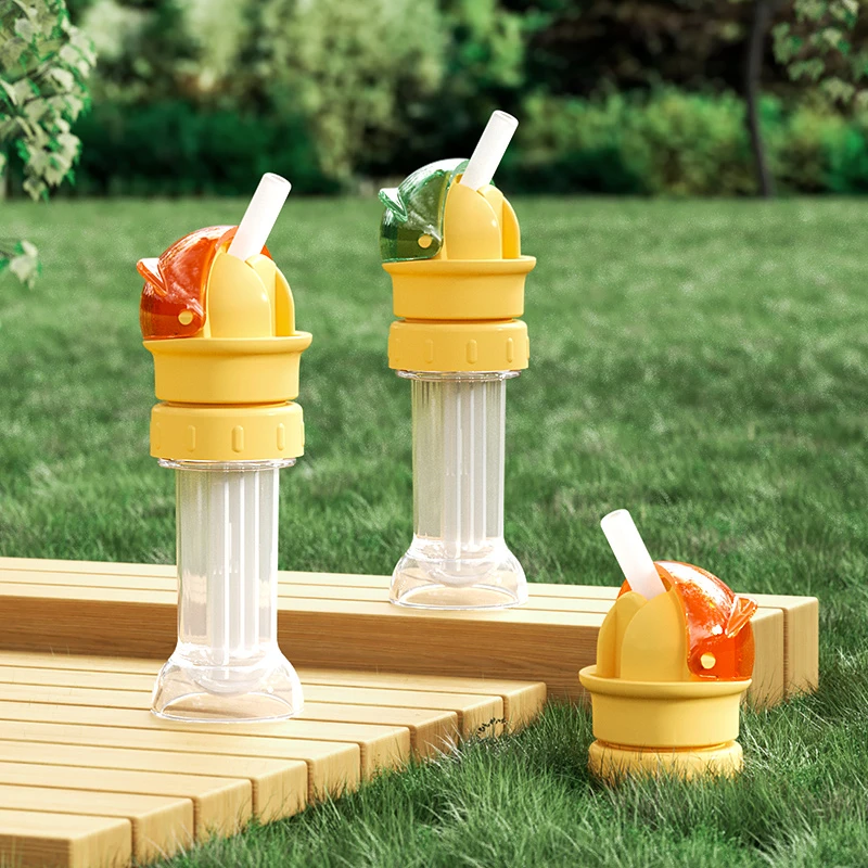 2合1防呛水吸管多口径水瓶饮料转换头儿童宝宝便携喝水器