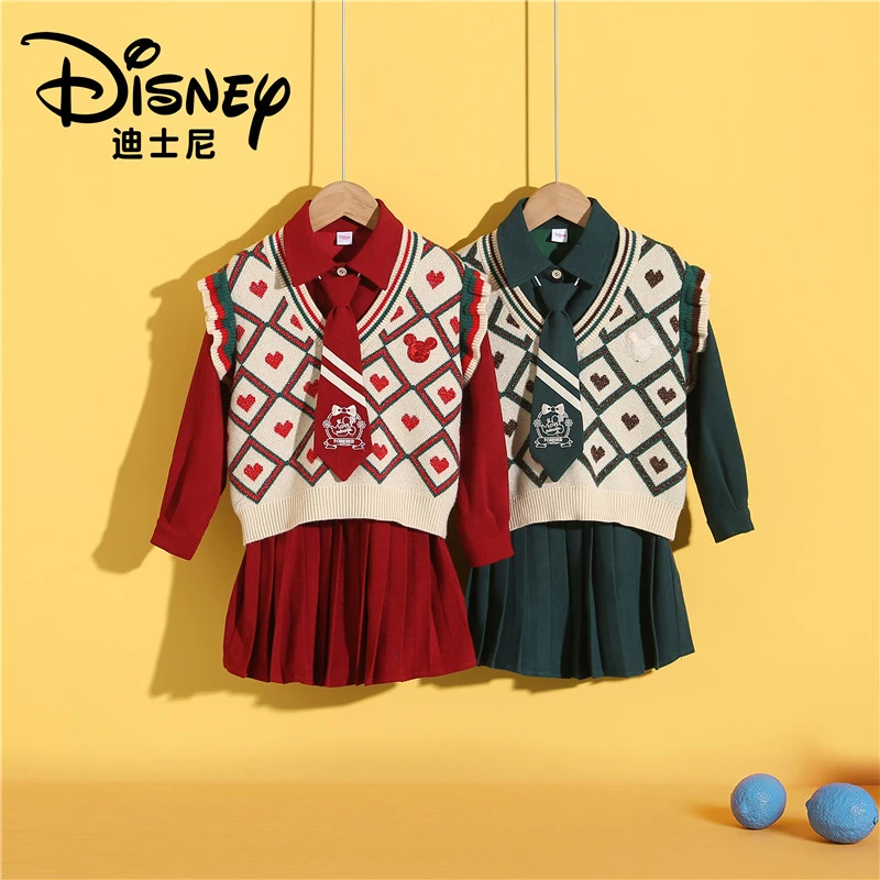 【QCJ】Disney/迪士尼儿童学院风公主裙两件套XCQ4BZ439套装