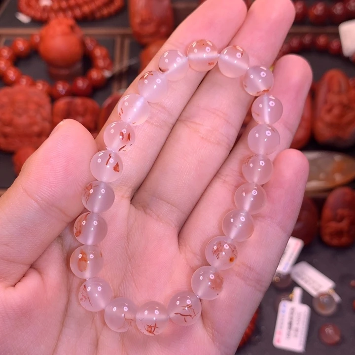 【闪购商品】南红玛瑙高冰飘花8m+未镶嵌