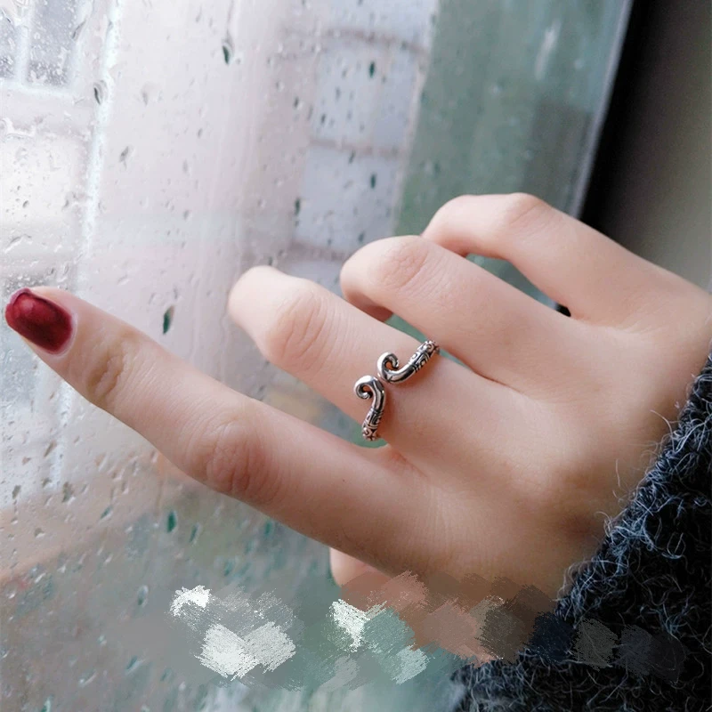 925银戒指 【七牌银楼】纯银时尚复古手工戒指男女同款