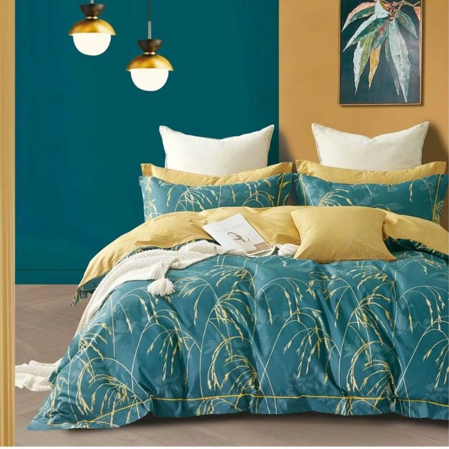 C2688 铂金系列四件套 稻香200*230纯棉柔软舒适轻奢高端印花床品