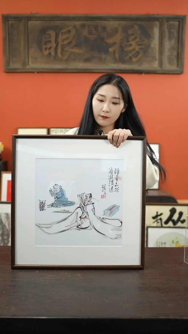 【闪购商品】书法手绘尺寸50*50-新文人-F115