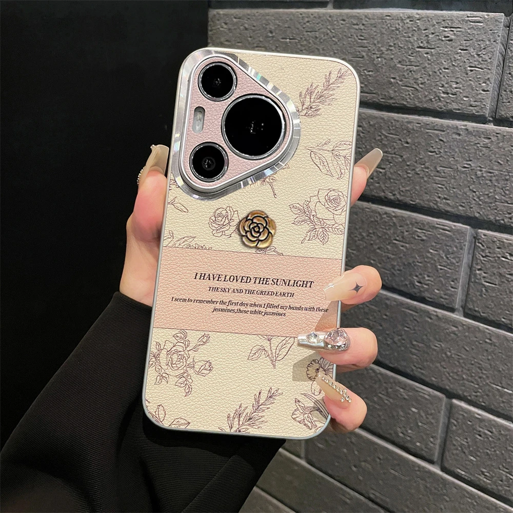 适用华为Pura70手机壳新款p70pro+奢华小众高级女款ultra曲屏防摔