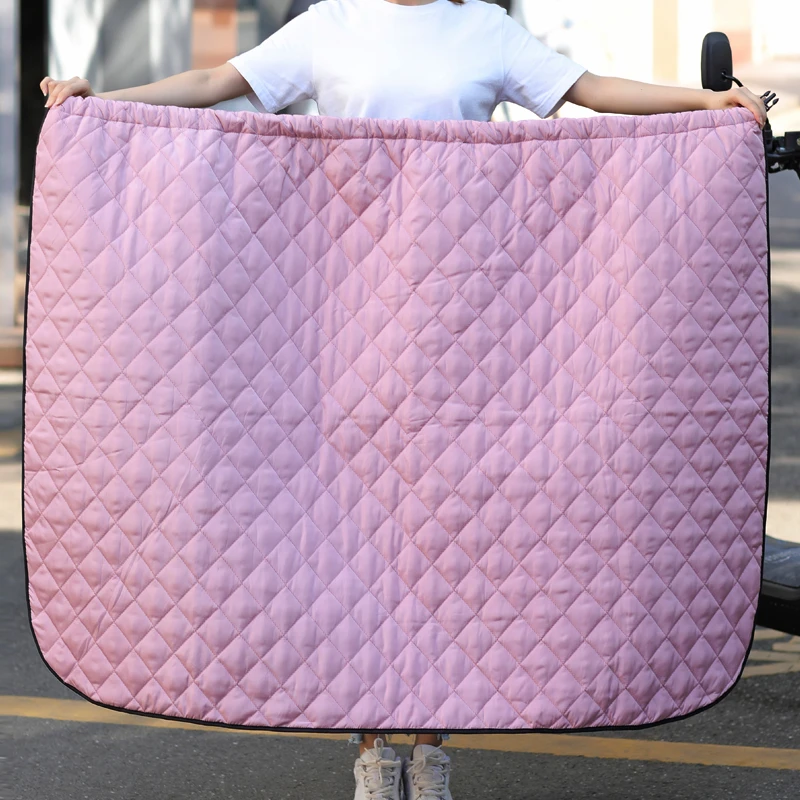 电动车护膝护腿挡风被冬季加绒半身裙子摩托车骑车防寒保暖挡风裙