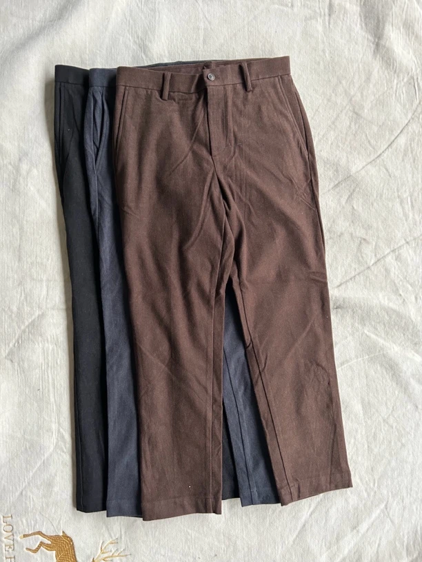 冬季女裤加厚西装直筒裤时尚气质修身裤子舒适百搭纯色商务秋冬