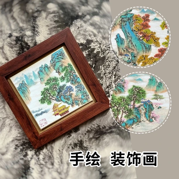 手绘装饰画 硬卡尺寸：11x11