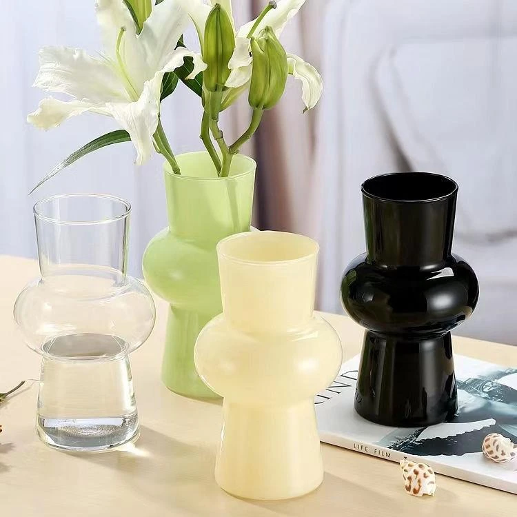 新疆包邮【小扬哥推荐】小众网红花瓶摆件客厅桌面风高颜值黑色粉