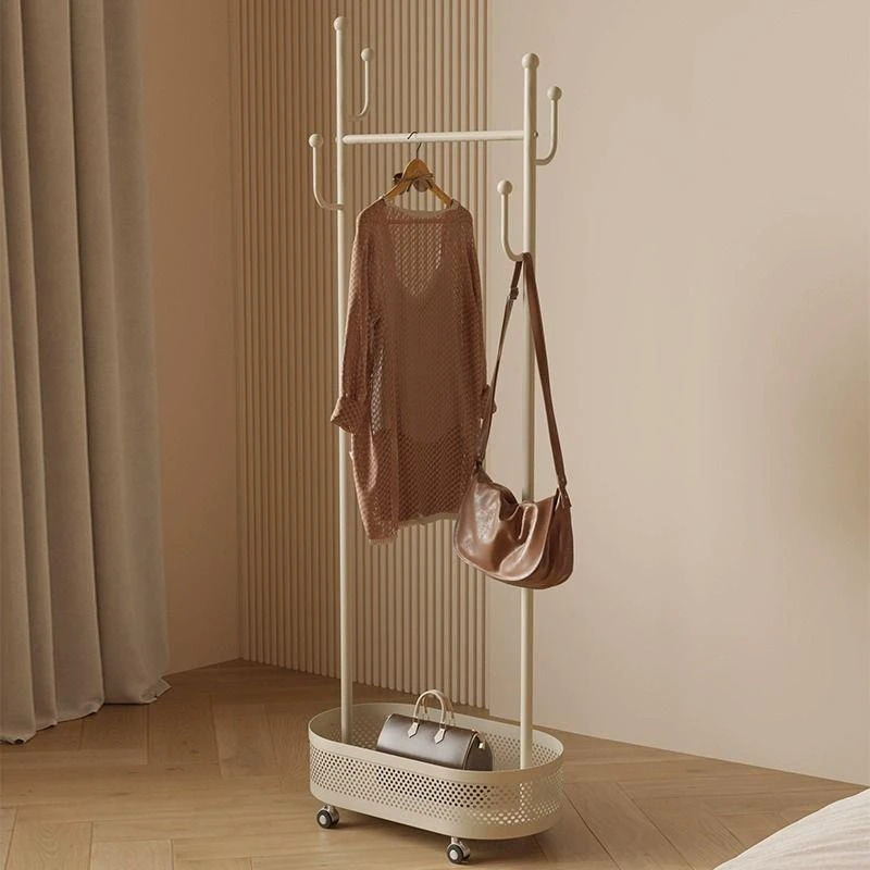 新疆包邮【小扬哥推荐】轻奢带轮可移动衣帽架客厅家用衣服收纳架