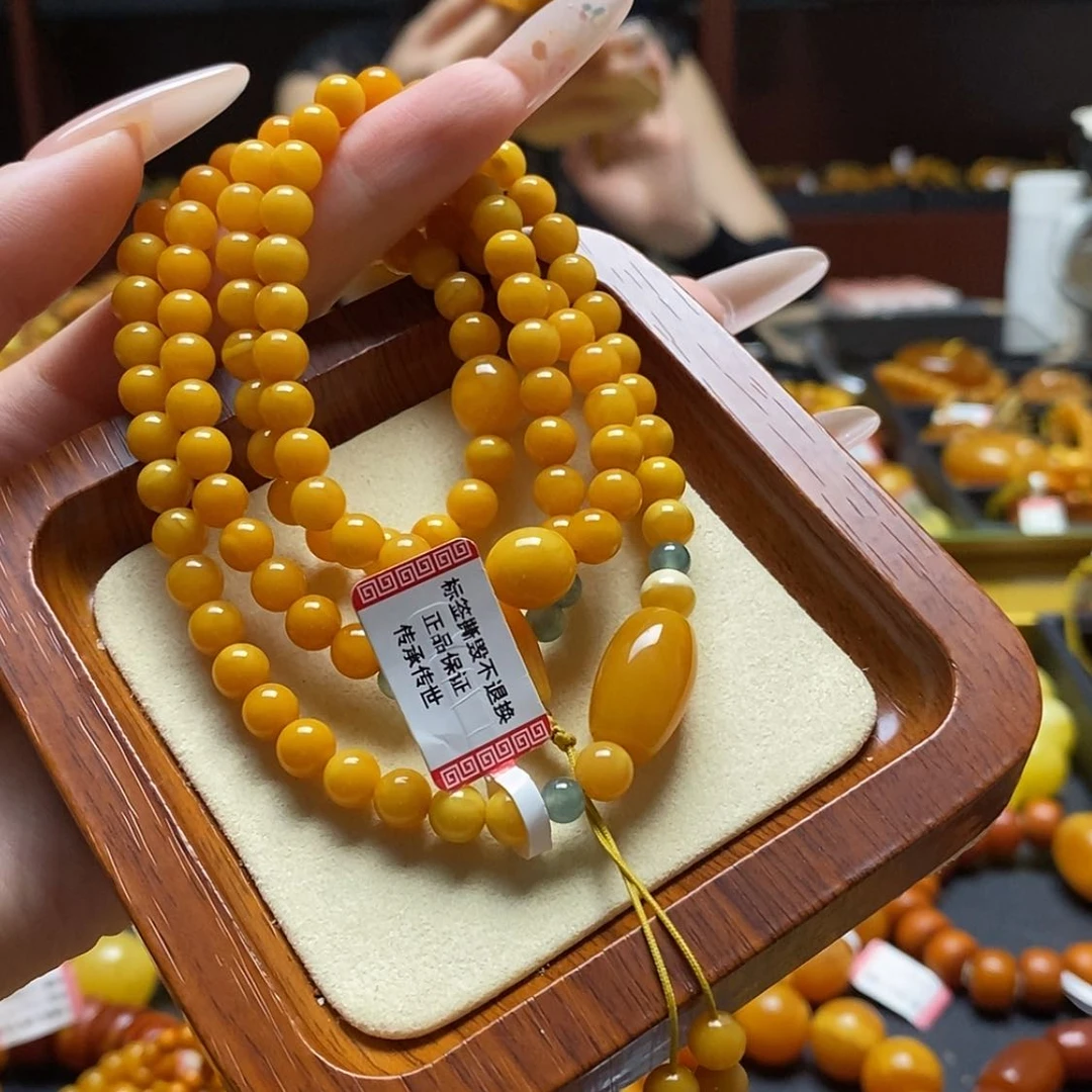 【闪购商品】蜜蜡裸石未镶嵌A****n手串
