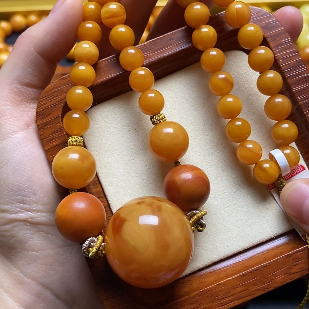 【闪购商品】蜜蜡裸石未镶嵌娟****装项链