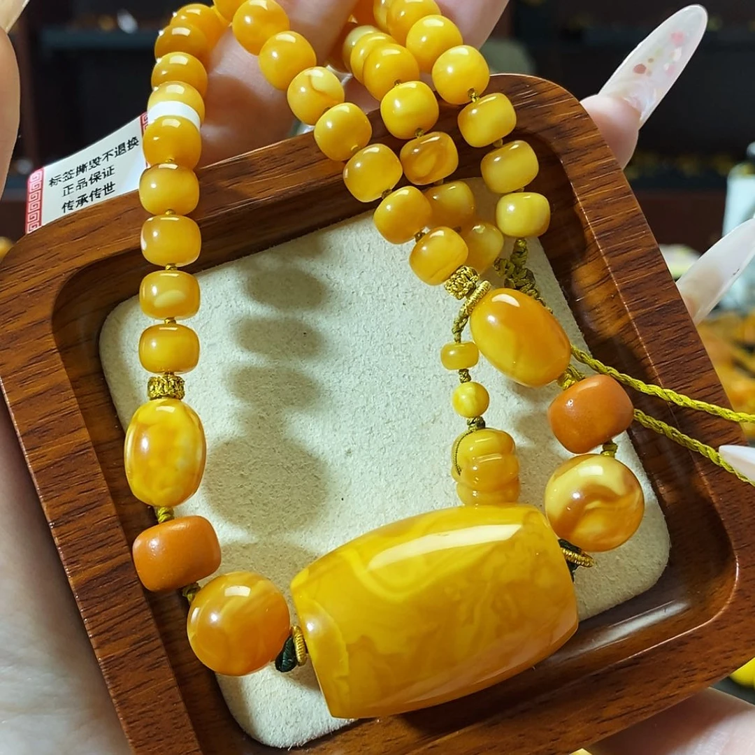 【闪购商品】蜜蜡颈饰未镶嵌项链