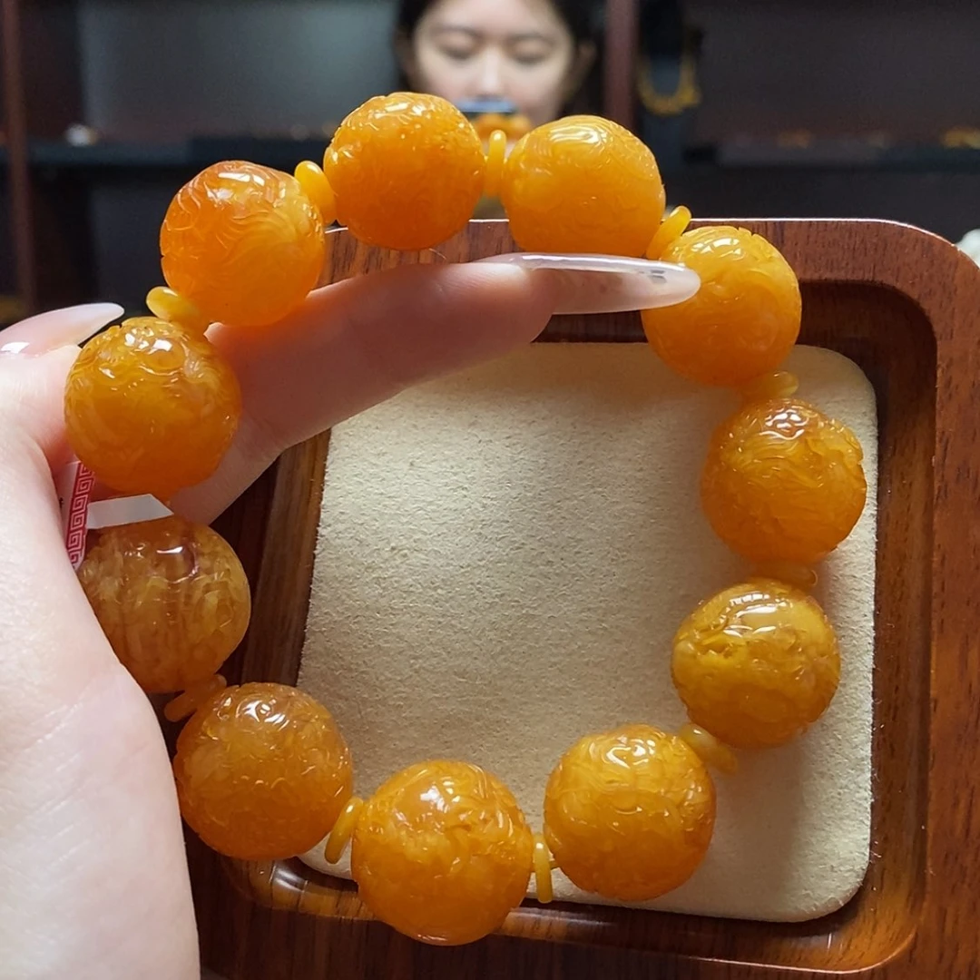 【闪购商品】蜜蜡裸石未镶嵌手串