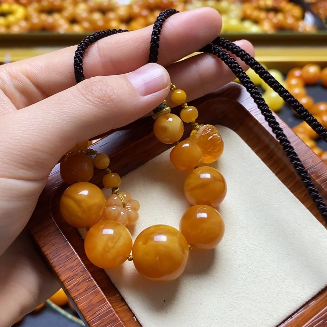 【闪购商品】蜜蜡颈饰未镶嵌快***子项链