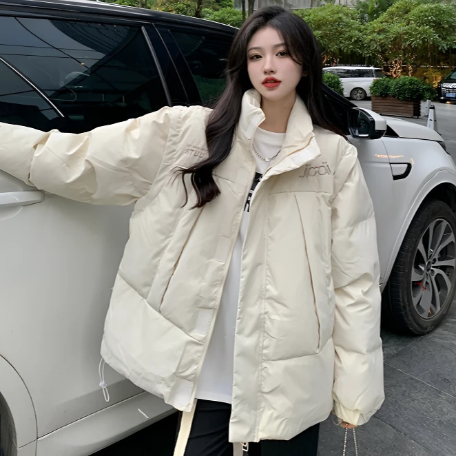 秋冬季新款设计感立领袖子可拆卸两穿马甲棉袄女休闲加厚棉服外套