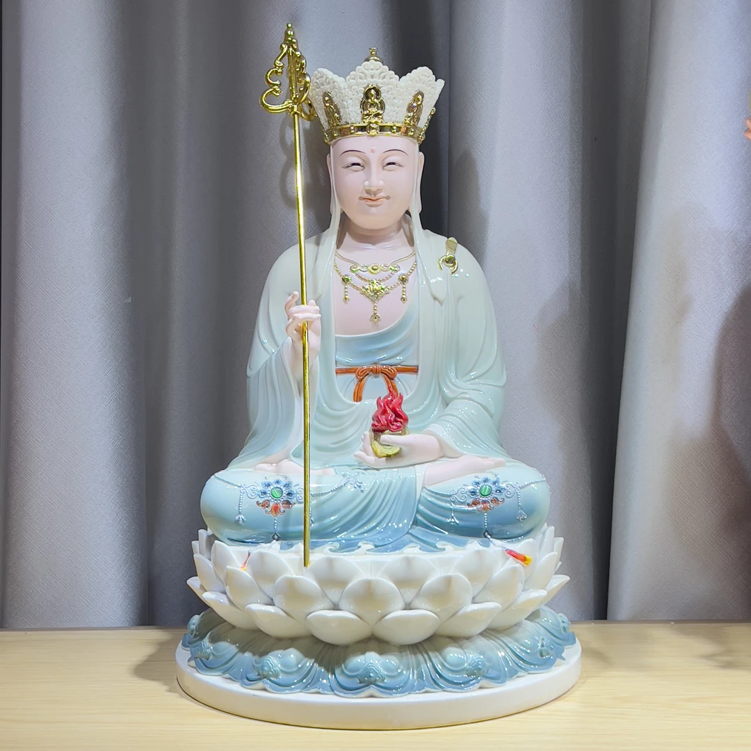 地藏王菩萨摆件仿瓷材质地藏王菩萨佛像工艺品摆件