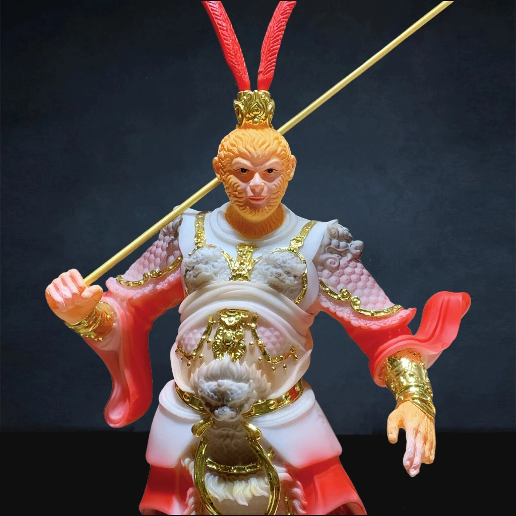 空心汉白玉踏龙齐天大圣孙悟空摆件美猴王像体家用斗战胜佛佛像