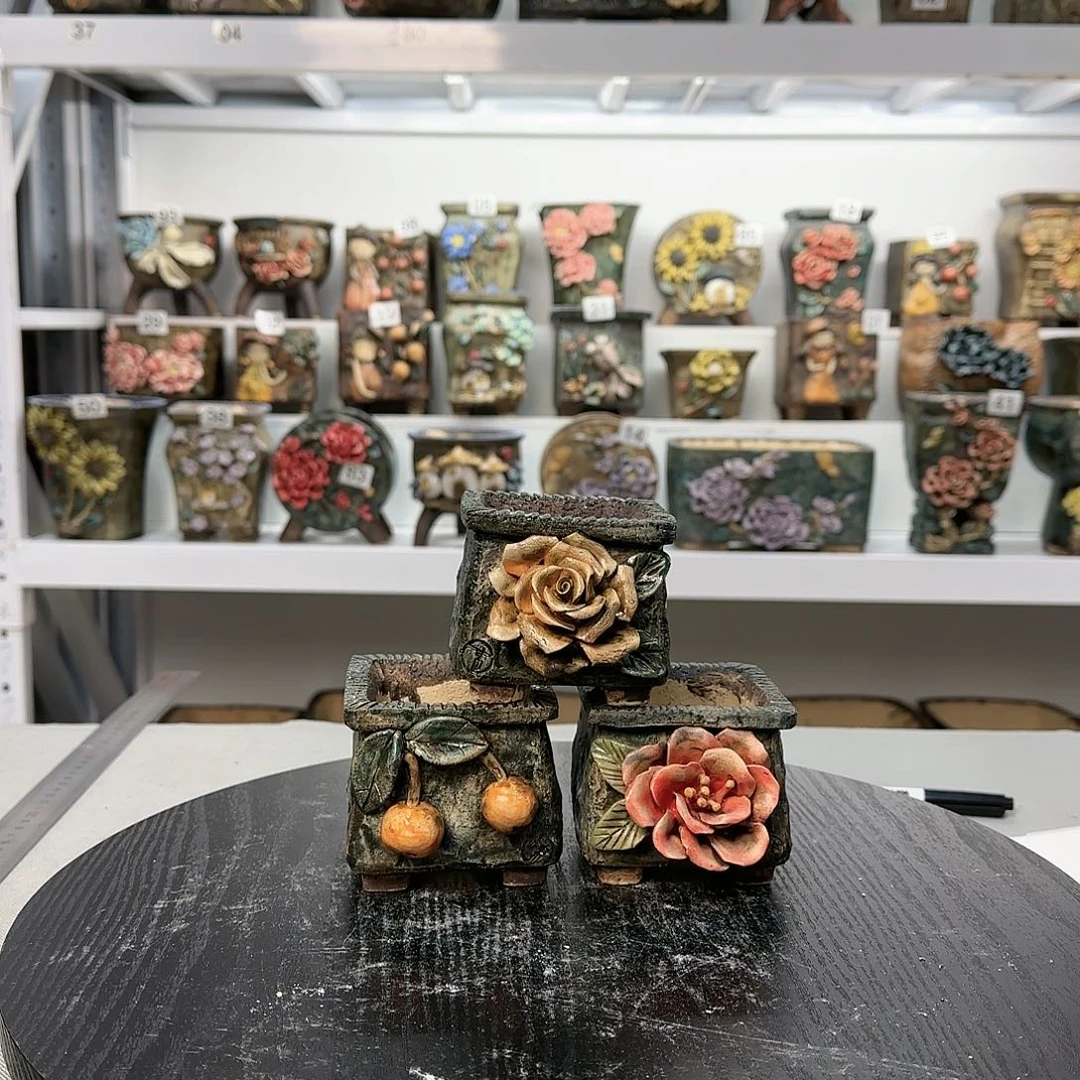 红陶20CM以下青藤花器