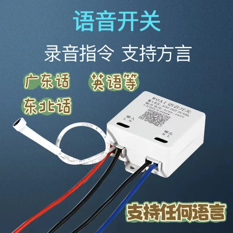 离线语音控制开关智能无线遥控房间灯具改装改造声控识别定时关灯