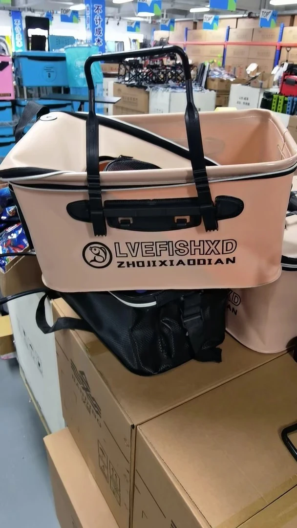 活鱼桶钓鱼桶鱼箱鱼护桶eva折叠钓箱加厚水桶装鱼桶渔具用品