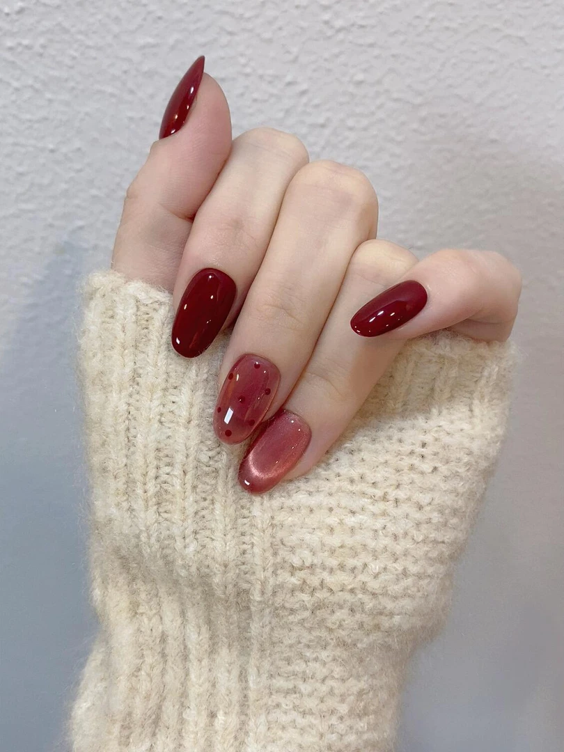 2025新年红跨年战甲红色小短甲显白气质百搭纯手工可拆卸甲片