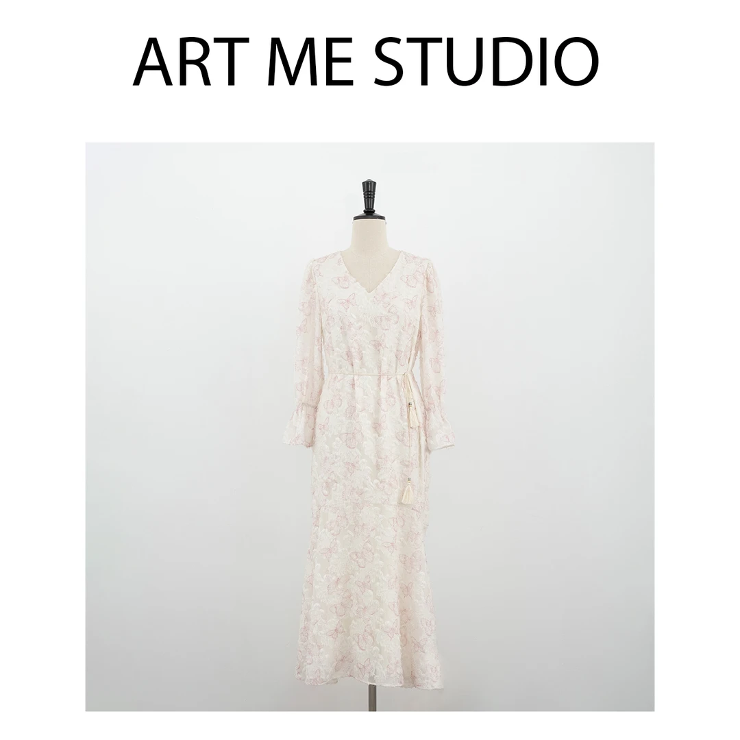 Art me 瓜瓜呀【云端连衣裙】女装连衣裙蕾丝气质轻奢时尚休闲w017