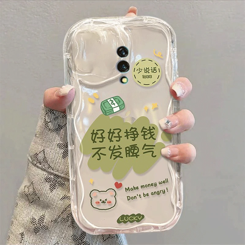 奶油壳OPPO K3手机壳OPPOK3透明软气囊男女全包防摔套支架可爱新