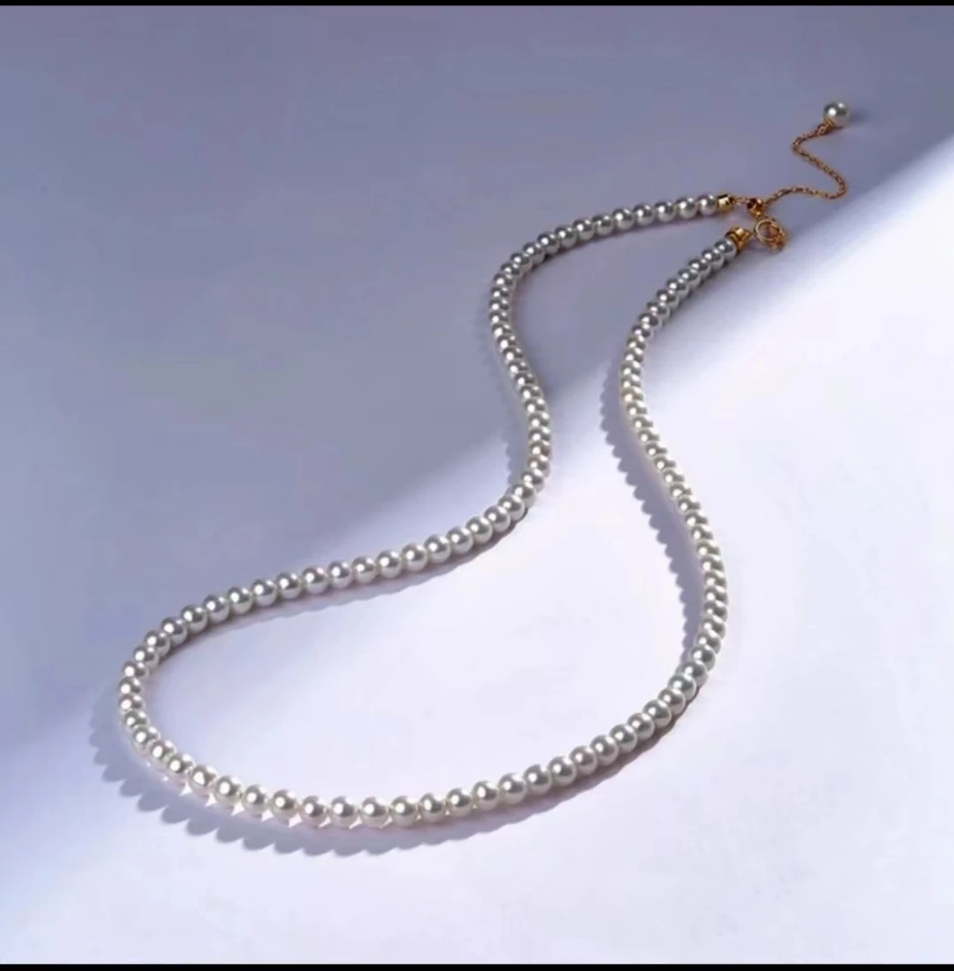 【桃子珍珠】18k金极光baby珠3-4mm
