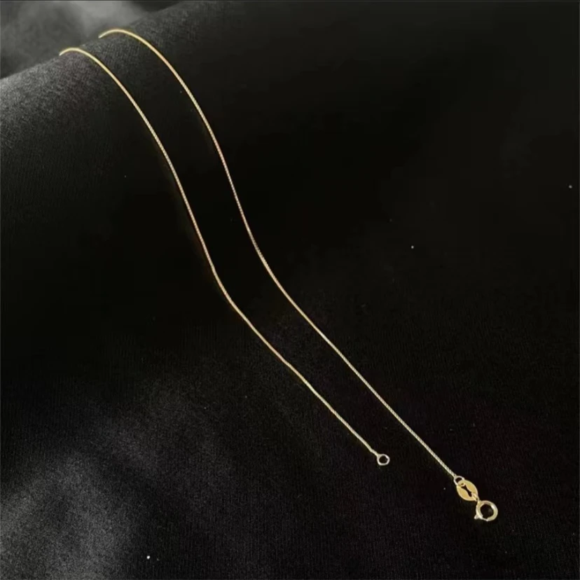 链子925银 金色S925银链简约项链素链精致百搭高端大气时尚素链