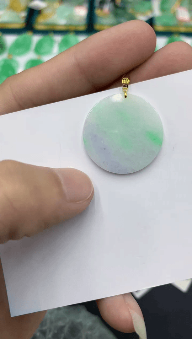 【闪购商品】翡翠颈饰18K金镶嵌134号链接