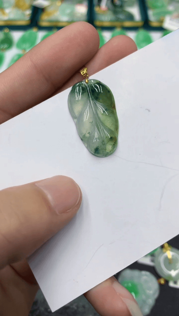【闪购商品】翡翠颈饰18K金镶嵌116号链接