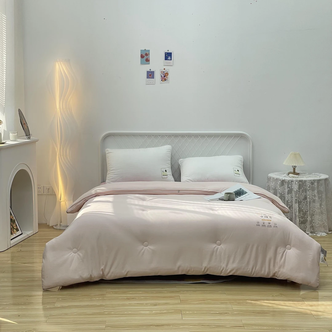 小暖豆 大豆色纤维被立体芯冬被保暖结婚被亲肤加厚保暖被黄一恒