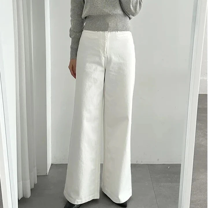 <LANGXI>LX81823韩版冬季加绒高腰阔腿休闲裤