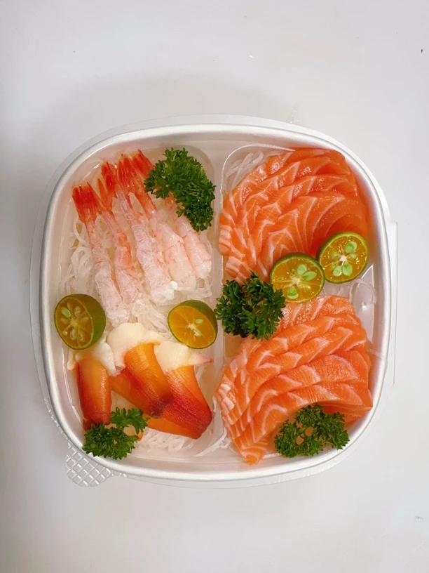 双人特惠三文鱼拼兰花蚌