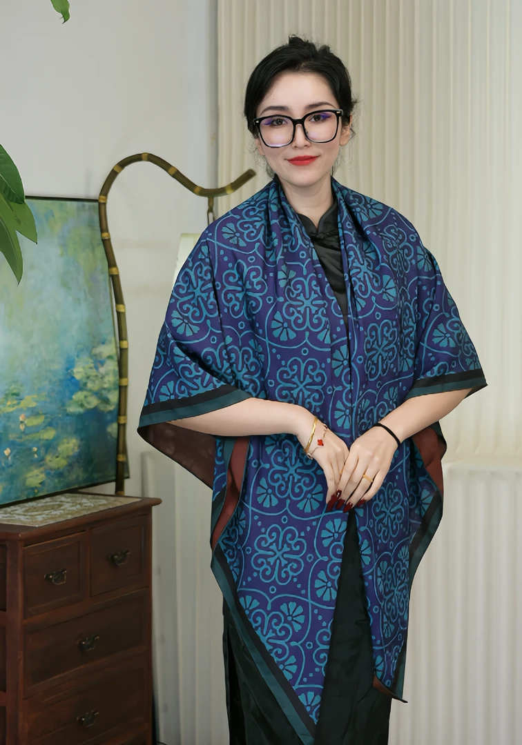 星悦｜月落星沉｜香云秋冬保暖优雅百搭 140方巾 5月