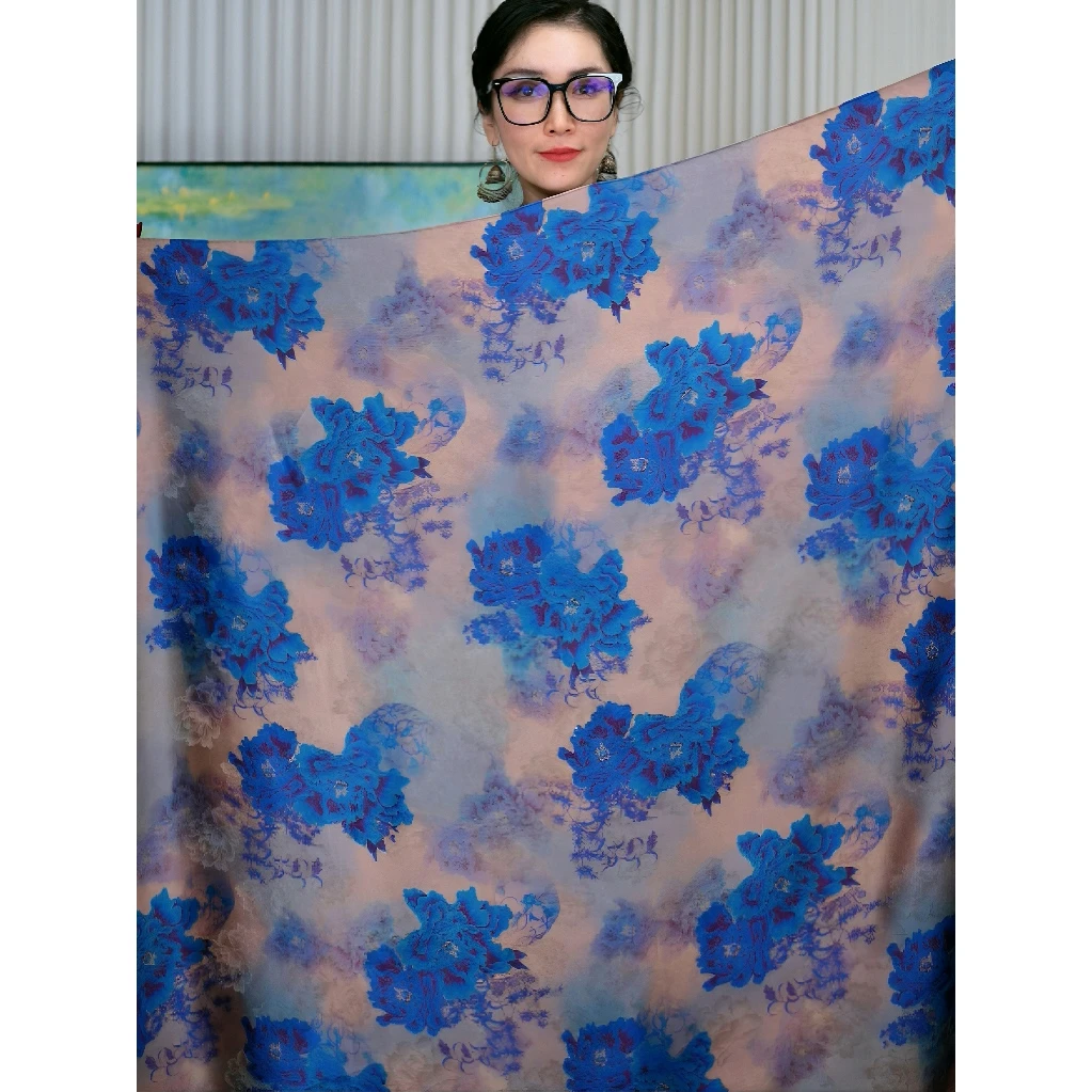 3月星悦｜花幕暗｜香云纱 秋冬优雅百搭 140 方巾