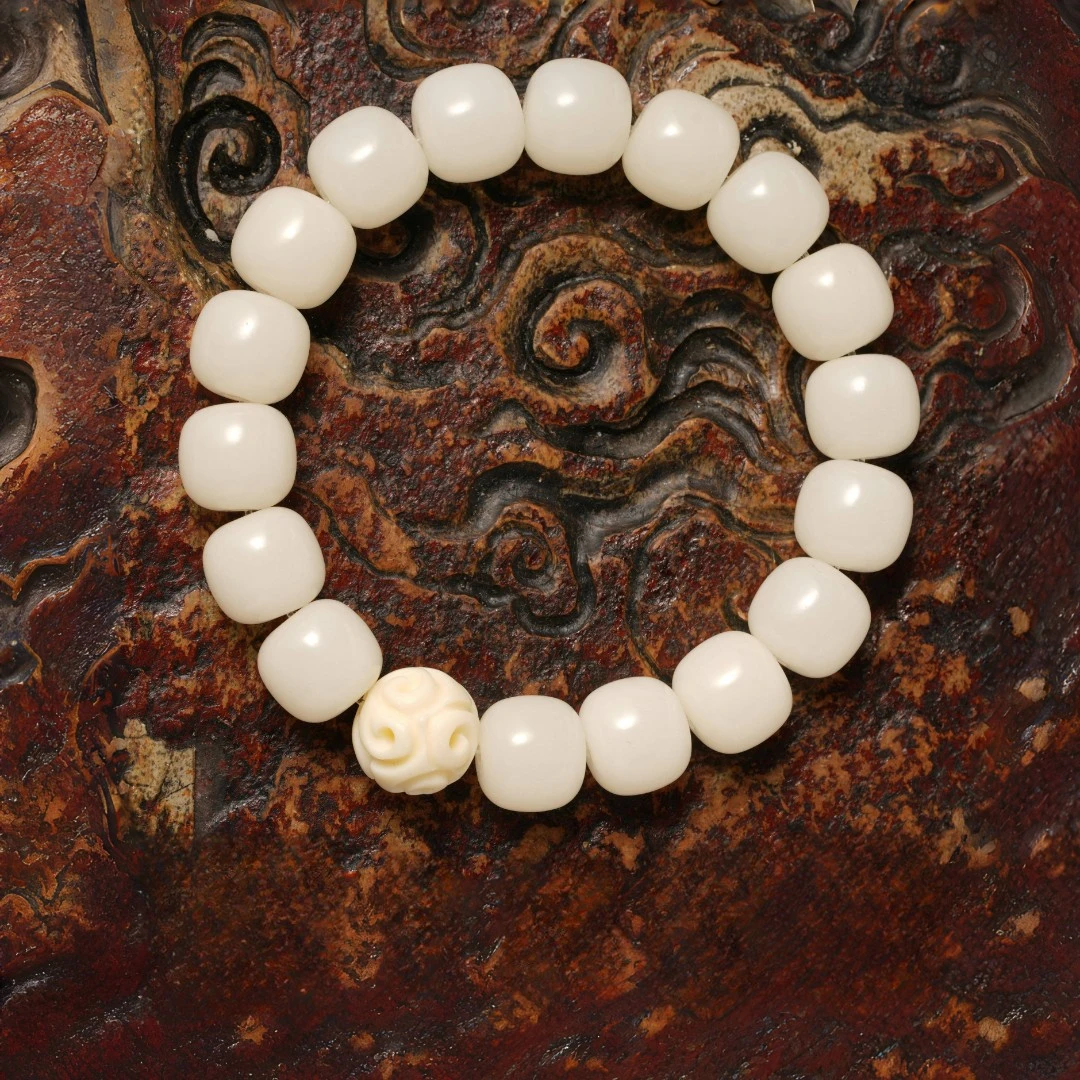 原生态菩提根手串天然白菩提搭配回纹珠顶珠文玩盘玩绕指柔佛珠串