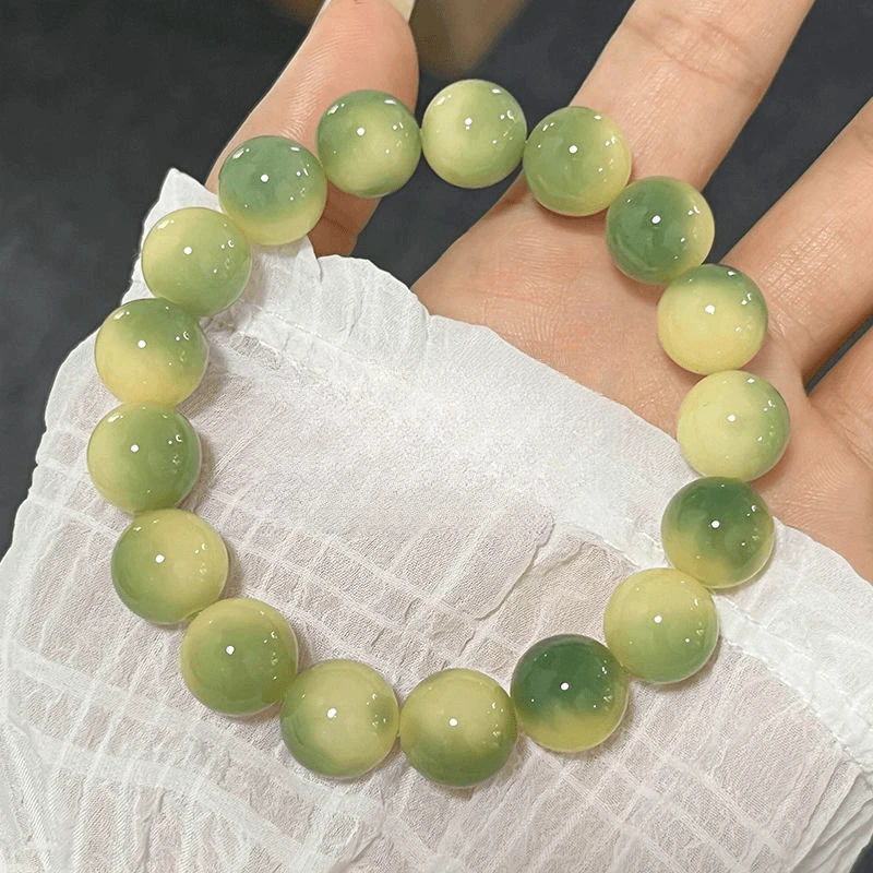 新品菩提根手串小青柠手串圆珠菩提子绕指柔男女生盘玩紫葡萄手串