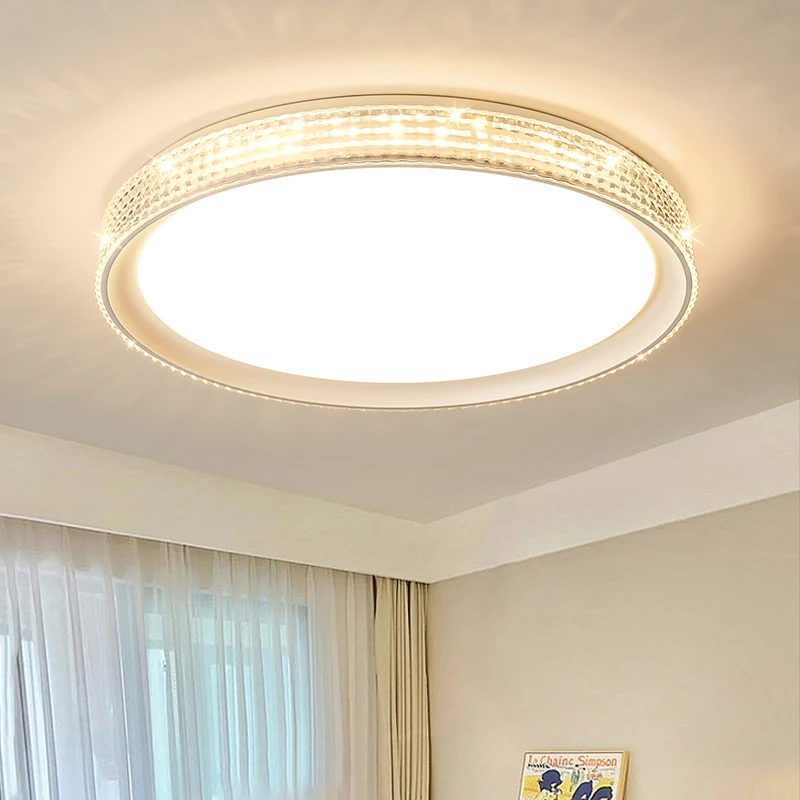 圆形简约大气卧室灯主卧室创意个性新款餐厅书房房间吸顶灯客厅