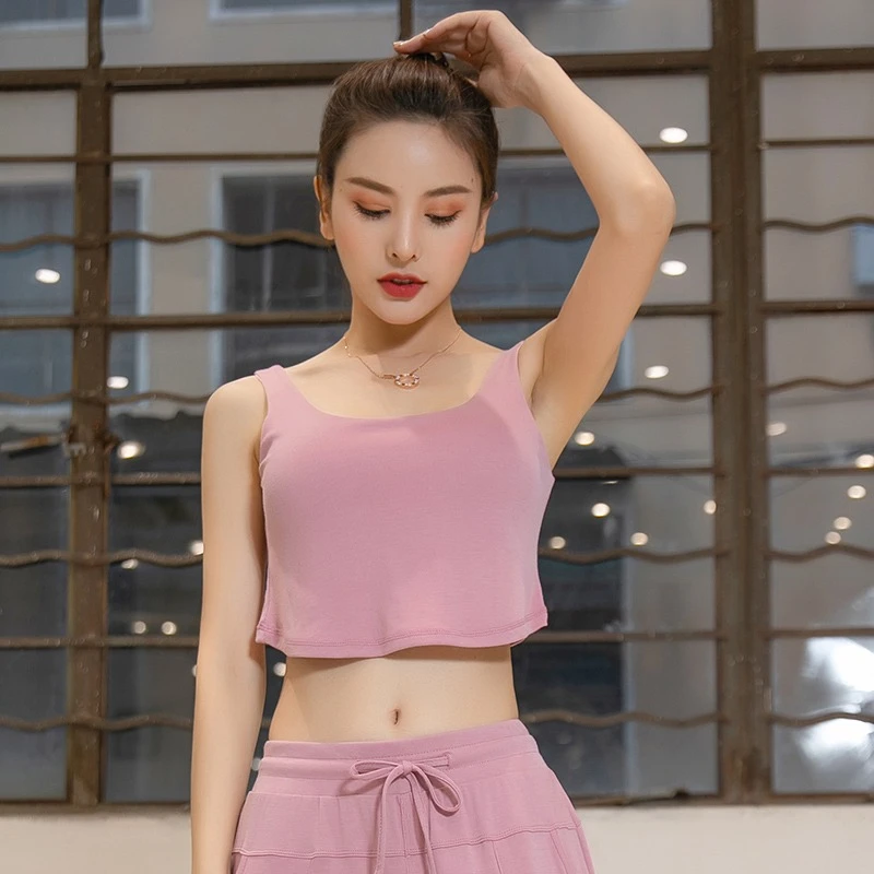 瑜伽服女2025夏季新款带胸垫专业运动跑步速干上衣背心健身服外穿