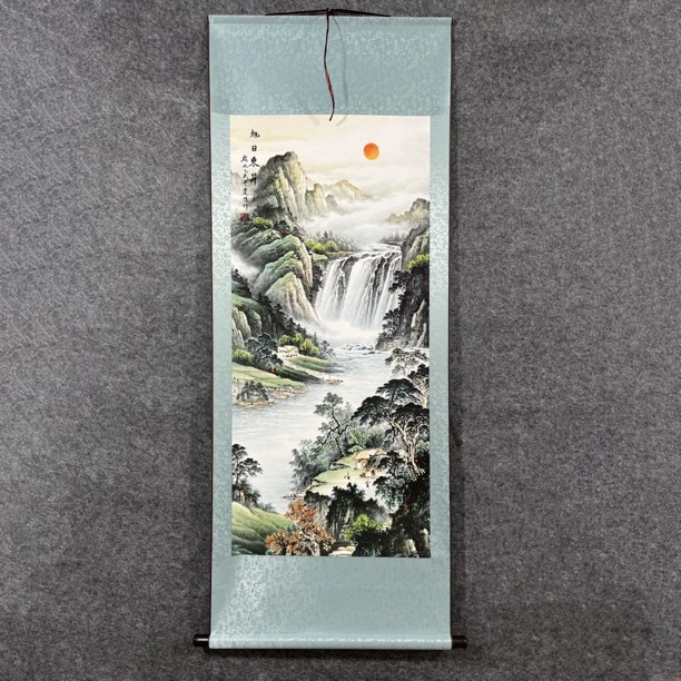 锦绣山河旭日东升（宽度62厘米-高度160厘米）