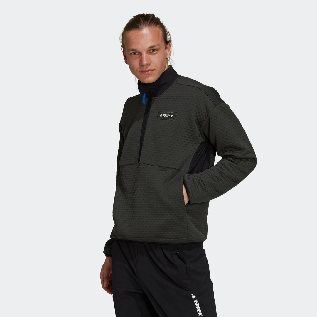 【推荐】阿迪达斯男服套头外套户外立领套头卫衣Hike Fleece  3683