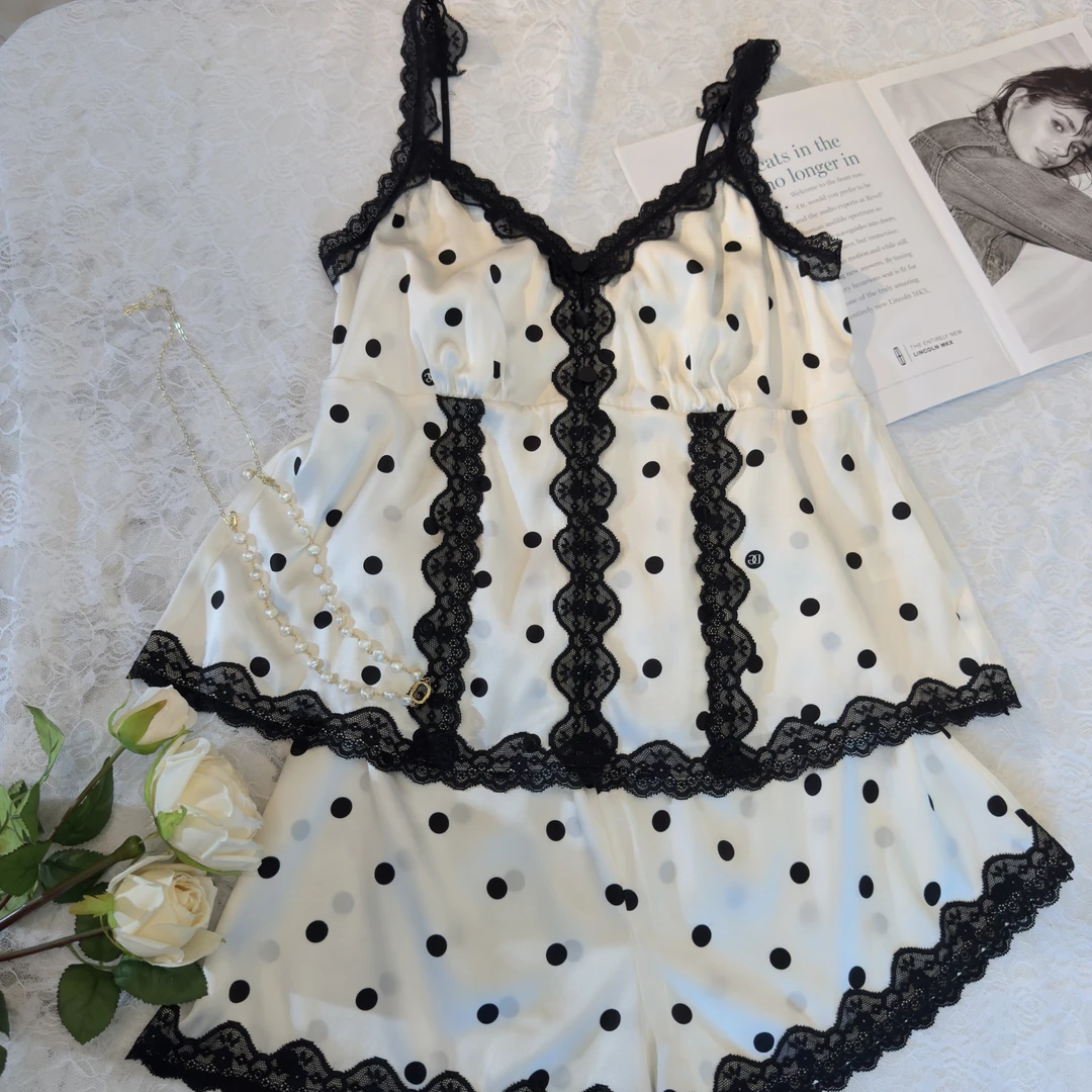 女士19姆米桑蚕丝家居服简约吊带短裤睡衣套装840111183