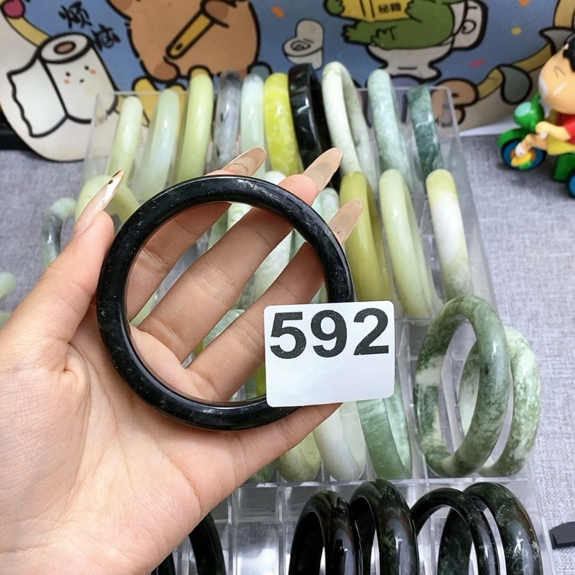 【闪购商品】蛇纹石玉手镯未镶嵌自**瘦